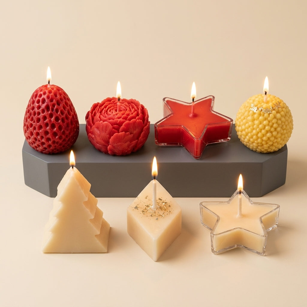Decorative Candle Set | Mixed Design Candles