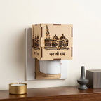RAM MANDIR WOODEN  NIGHT LAMP